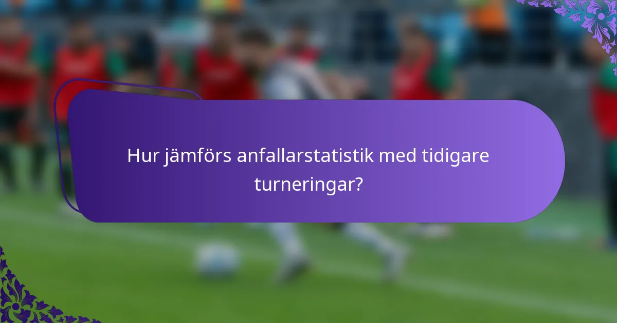 Hur jämförs anfallarstatistik med tidigare turneringar?